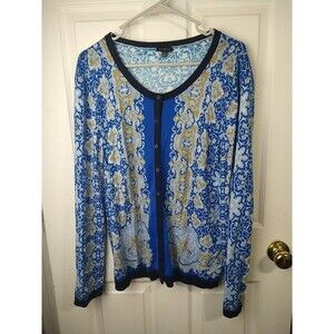 Talbots Woman XL Charming Benton Cardigan Long Sleeve Sweater Bohemian Office